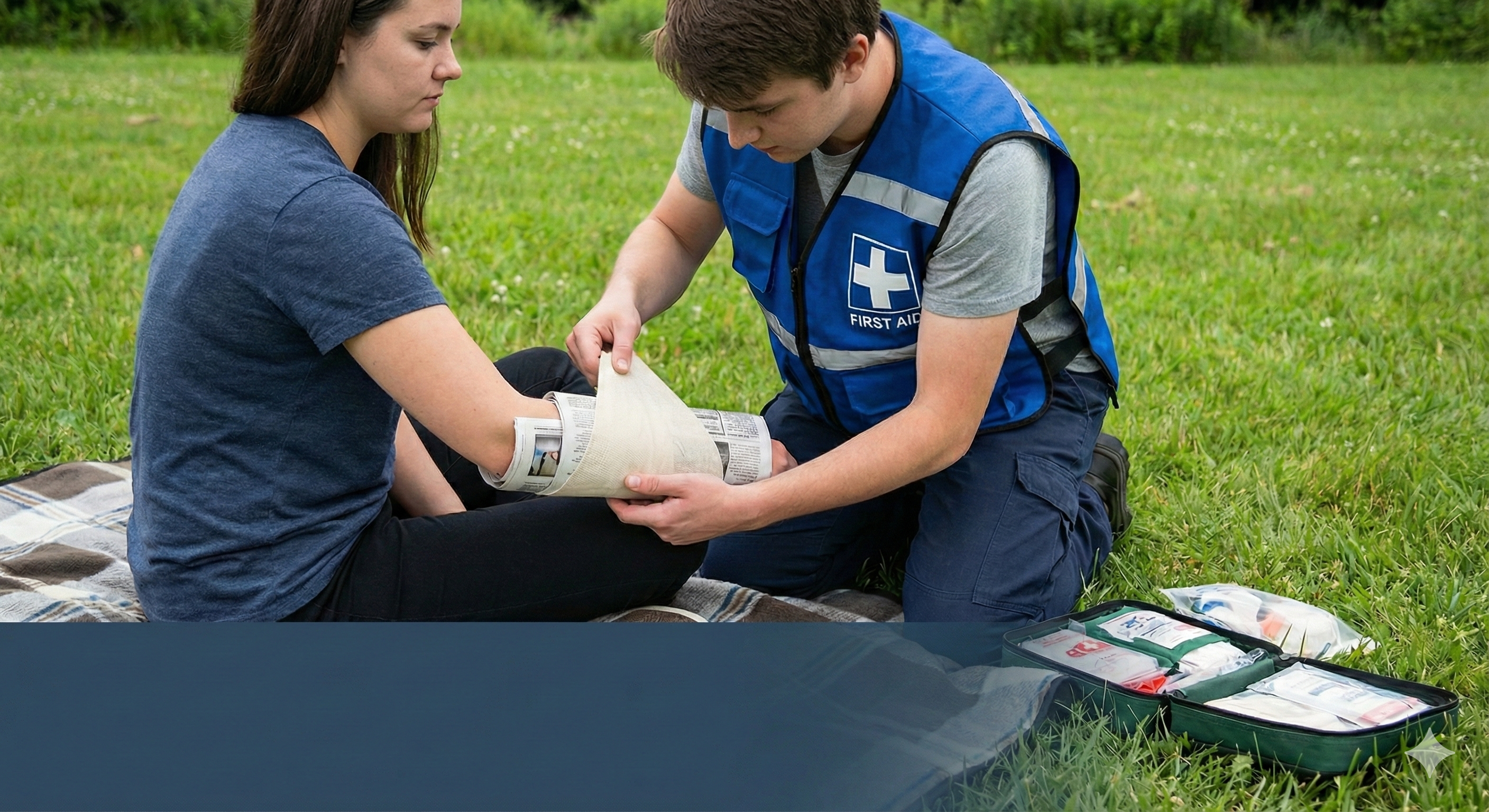 Immobilizing a limb for first aid